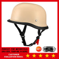 Motorcycle Half Helmet German Leather Vintage Helmet Casco Moto Motorcycle Open Face Helmet Biker Pilot DOT Certification M-L-XL