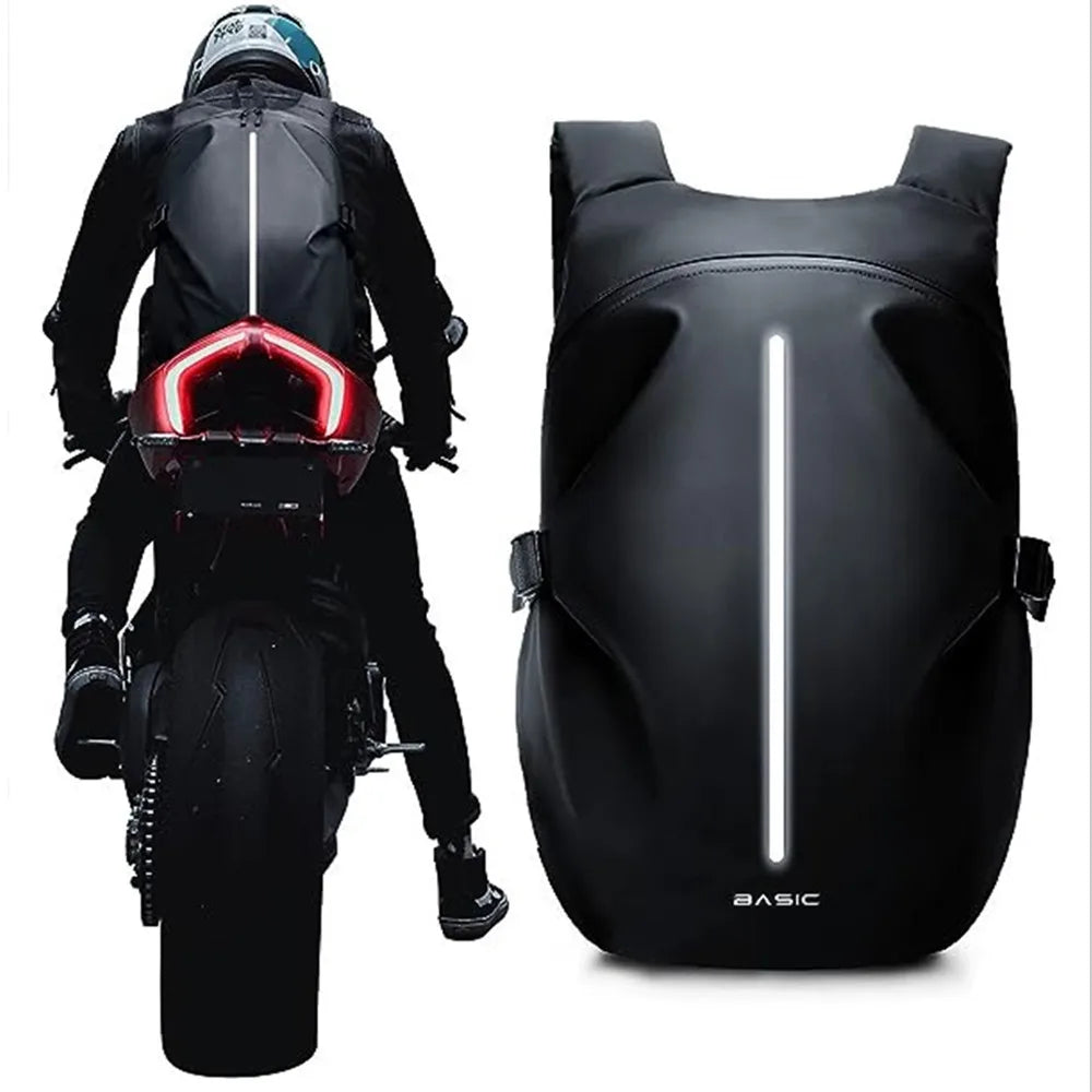 Large Capacity Multifunctional Motorcycle Helmet Bag Waterproof Motorcycle Riding Backpack Reflective Bicycle Travel Laptop Bag
