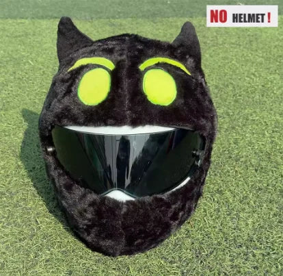 Cartoon Plush Animal Motorcycle Full Helmet Cover Funny Fabric Protection Soft Motorcycle Accessories