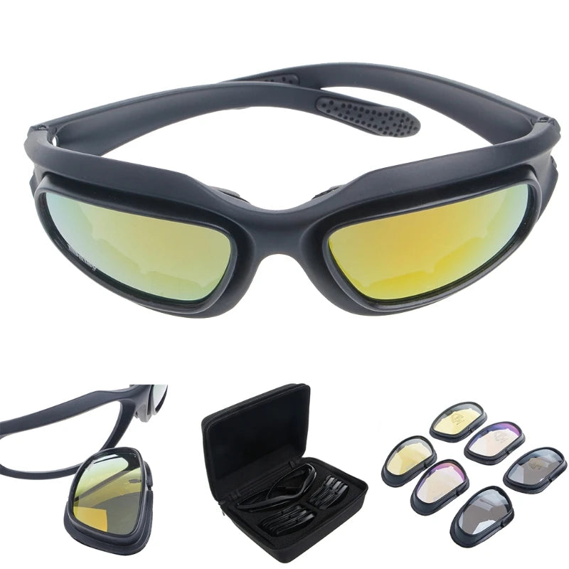 New Windproof Polarized Motorcycle Lens Sun Glasses Riding Cycling Biker Sports Wrap