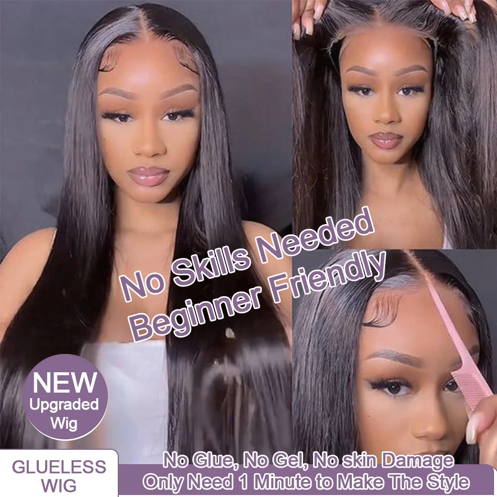 40 30 Inch Bone Straight Hair Wig 13x6 HD Lace Frontal Human Hair Wig 100 Straight 13x4 Glueless Transparent Lace Front Wig