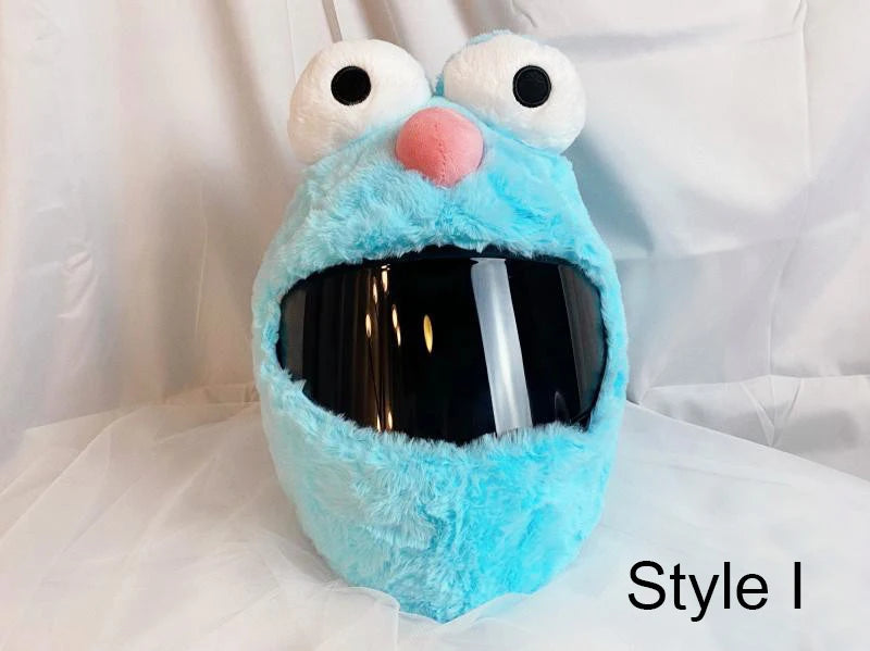 Motorcycle Helmet Cover Accessories Christmas Plush Motocross Full Face Off Road Helmet Decoration Helm Unisex Cosplay Styling