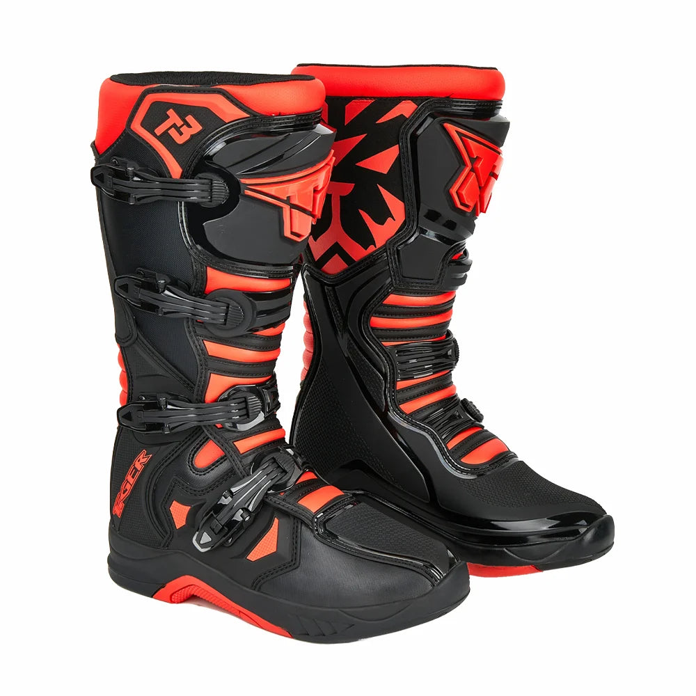 Professional Motorcycle Boots Men Motocross Off Road Racing Boots Wear Resistant Botas Moto Anti-slip Motorcyclist Shoes