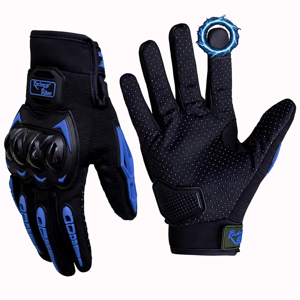 Men Motorcycle Gloves Waterproof Touch Screen Full Finger Knuckle Protection Anti Fall Non Slip Riding Motorbike Sport Gloves
