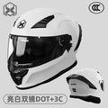 Full Face Motorcycle Helmet Latest DOT Approved  Racing Helmets Winter Warm Double Visor Motorbike Sports Safety helmet
