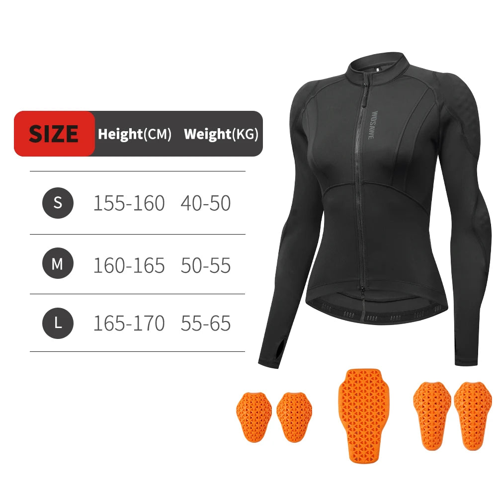 WOSAWE Women Motorcycle Jacket Summer Biker Street Motorbike Riding Jacket Elastic Female Motorcyclist Clothing