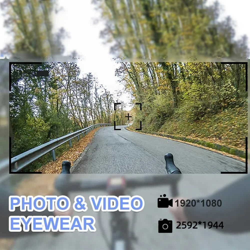 Wearable 1080P HD Glasses Portable Outdoor Sports Eye Glasses for Cycling Hiking Climbing and Traveling Motorcycle Riding﻿
