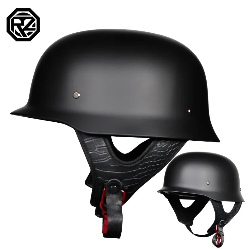 Motorcycle Helmet Classic German Vintage Moto Helmet Retro Casco Moto Helmet Half Face Men Women Casco Moto DOT Approved