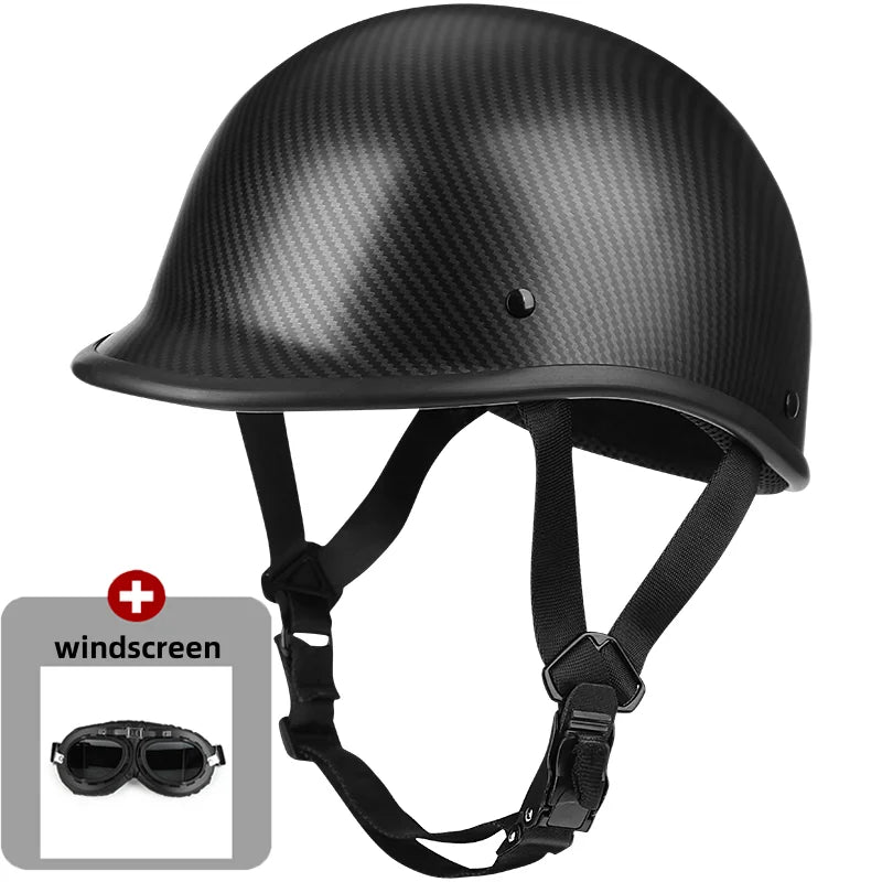 Motorcycle Half Helmet German Vintage Helmet Moto Motorcycle Open Face retro scooter half Helmet Biker Pilot Helmet