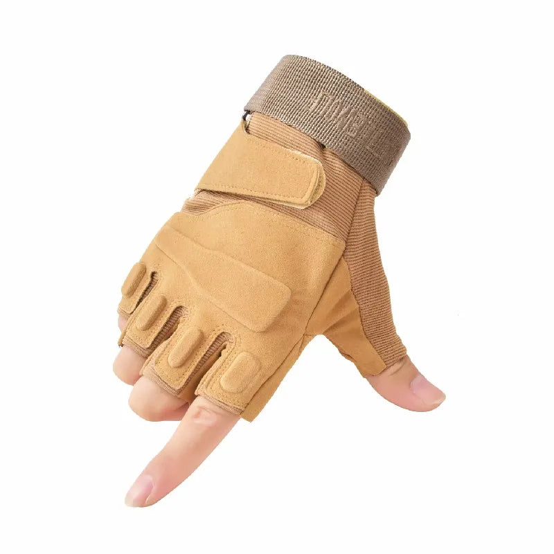 Newly Tactical Gloves Fingerless Gloves Fitness Outdoor Sport Motorcycle EVA Protective Cushion Half Finger Riding Gloves