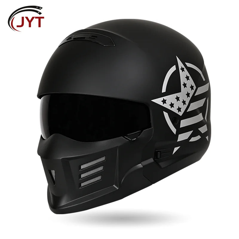 Scorpion Motorcycle Helmets ABS Retro Combination Full Face Helmet Built-in Lens Four Seasons Adult Men Women DOT Approved Moped