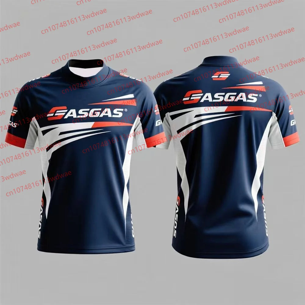 GASGAS Motocross Jersey Comfortable Men Short-sleeved cycling suit Motorcycle Gear Off-Road MX Apparel Quick-drying cycling suit