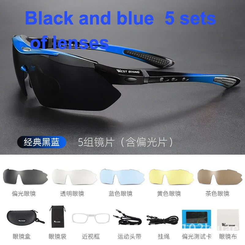 West Rider Unisex Polarized Color Changing Riding Glasses Windproof Outdoor Sports Motorcycle Running Goggles for Men And Women