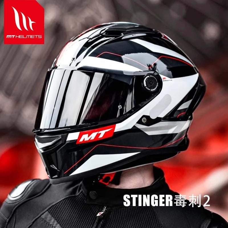 2025 MT Stinger 2 Motorcycle Helmet Full Face Dual Lens Helmet ECE DOT Certification Men Off-road Racing Casco Para Moto