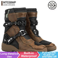 SCOYCO Motorcycle Protective Boots Waterproof Enduro Riding Shoes TPU Leather Anti-slip Motocross Rally High Top Boot botas moto