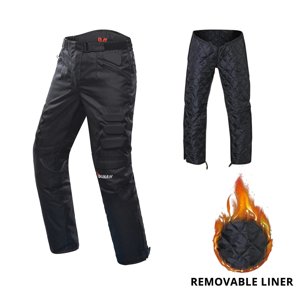 DUHAN Winter Motorcycle Jacket Moto Pants Wear-resistant Motocross Jacket  Windproof Moto Protector Touring Clothing