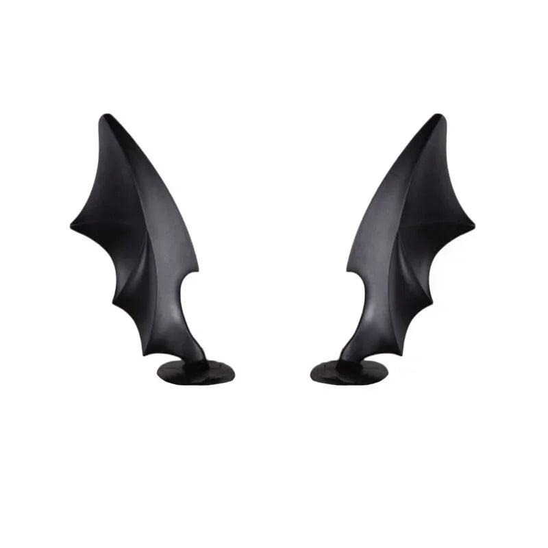 2Pcs Car Motorcycle Helmet Devil Horn Motocross Decoration Headwear Sucker Silicone Accessories