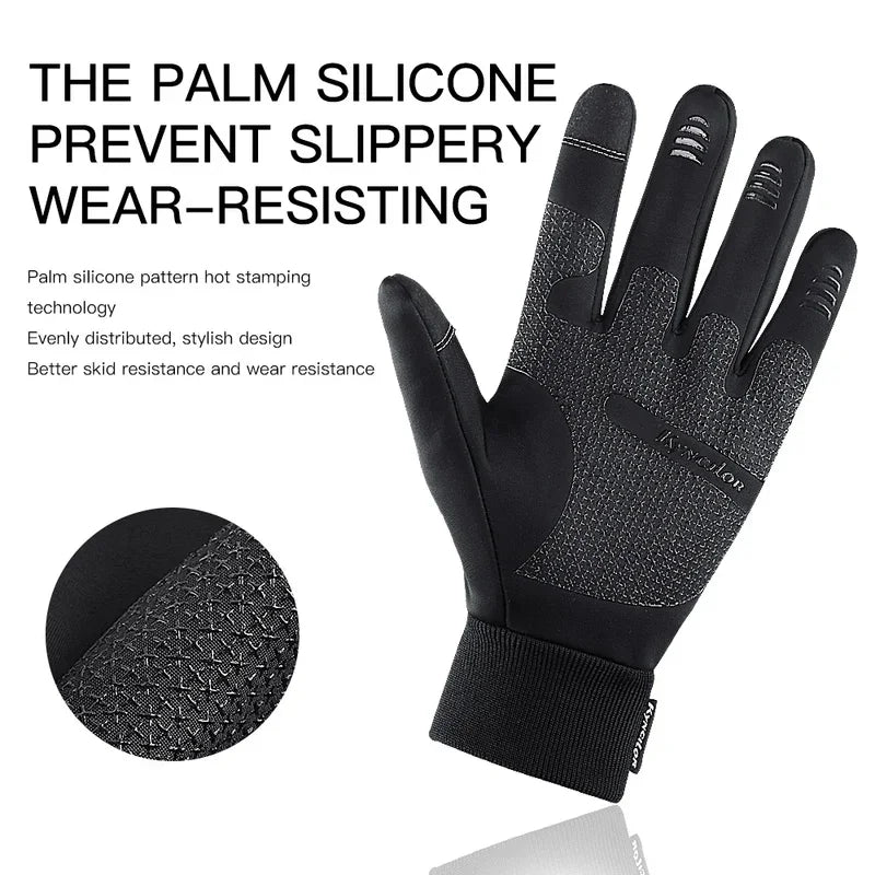 Kyncilor Winter Motorcycle Riding Gloves for Men & Women Touchscreen Waterproof Fleece Sports Accessory Glove for Ski Hiking Run