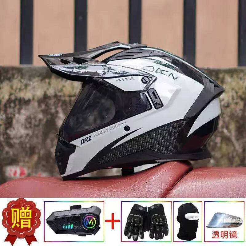 ORZ Off-Road Motorcycle Helmet with Sunshield Moto-Cross Motocross Helmet Racing Moto DOT cascos