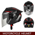 Qike Motorcycle Helmet Three-quarters Double Lens Helmets Motobike Half Helmet Four Seasons Men Women Cascos Moto