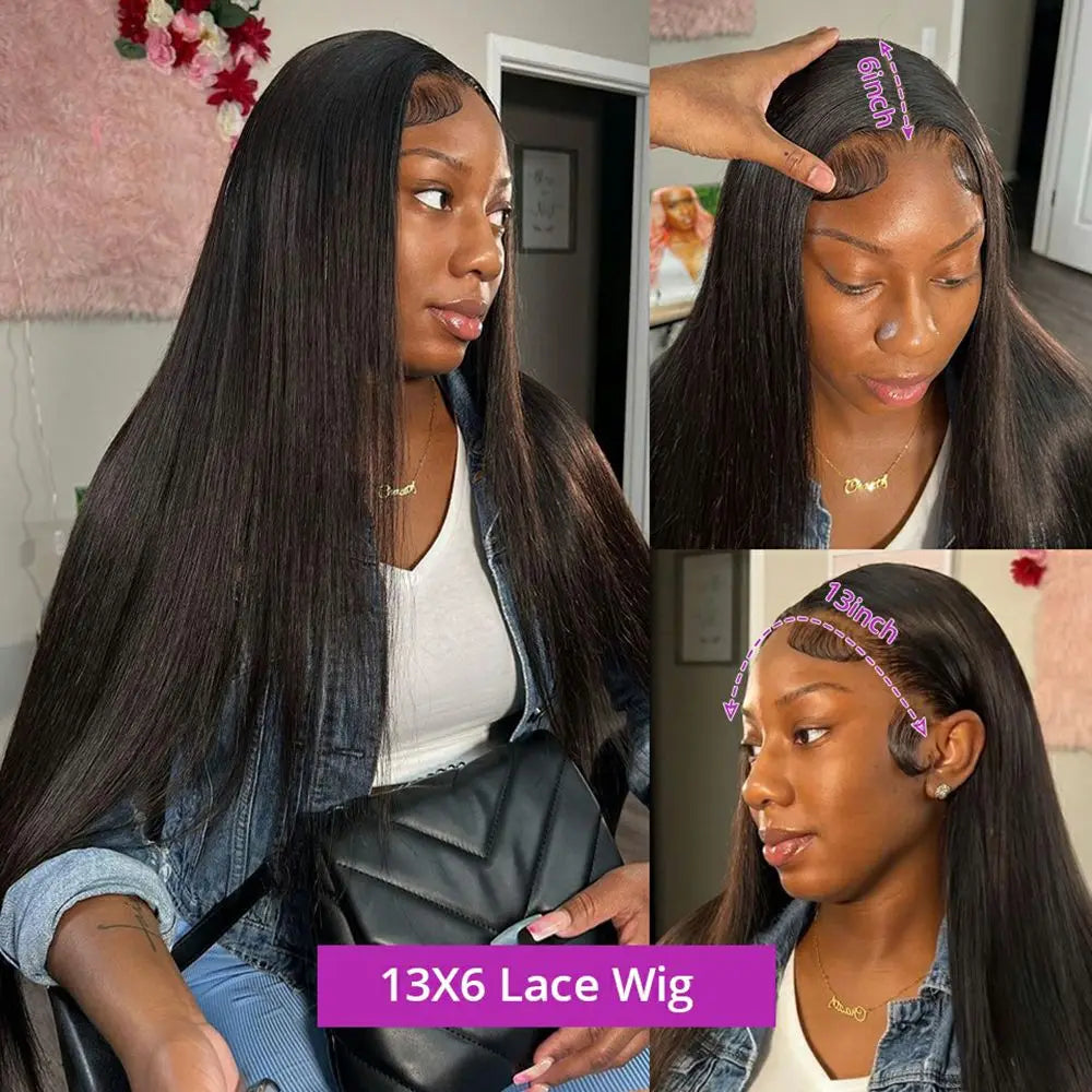 Straight Glueless Wigs Ready To Wear 13x6 Hd Lace Frontal Wig Human Hair Wigs For Women Brazilian Straight Full Frontal Wig