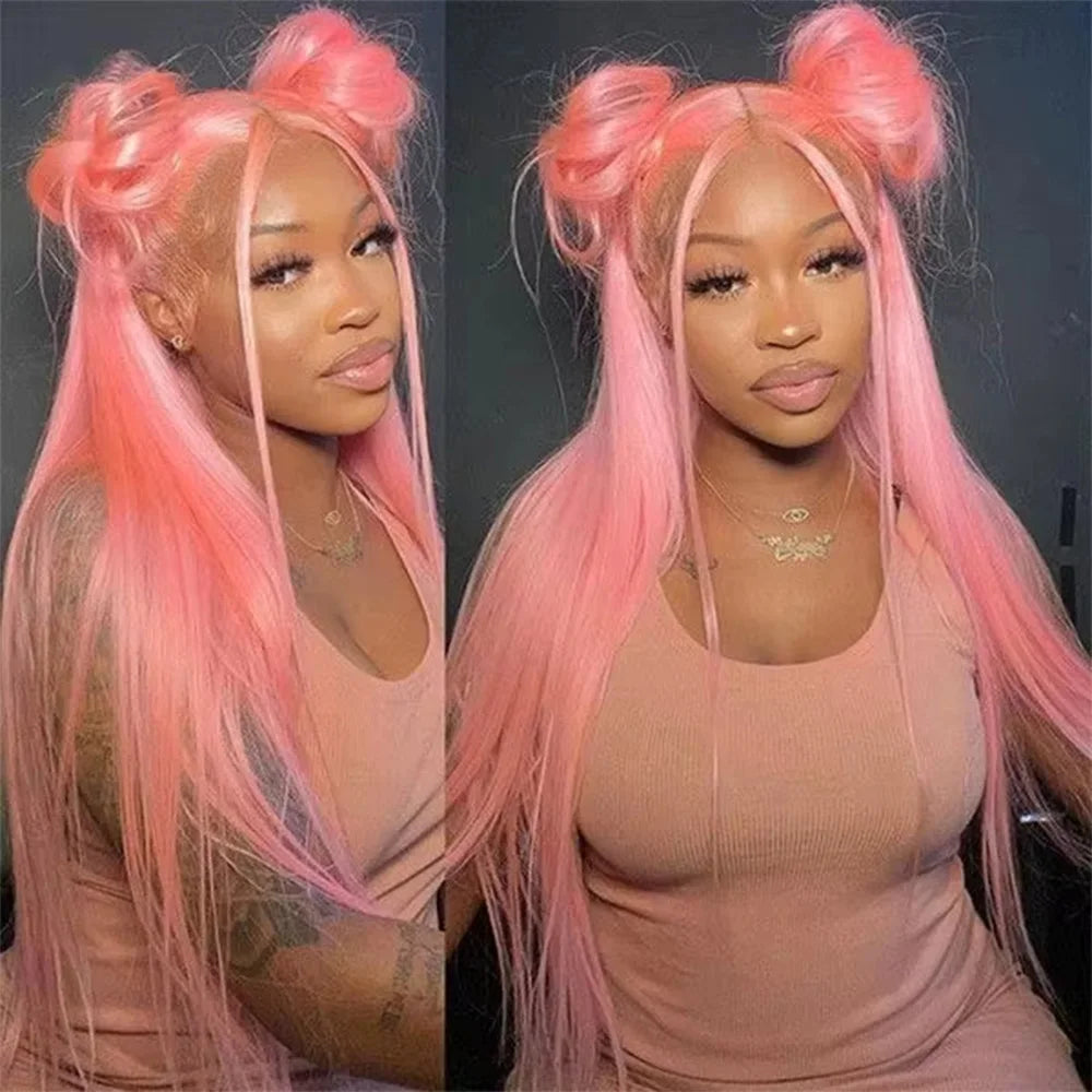 200% 40 In 613 Colored Bone Straight 13x6 HD Lace Frontal Human Hair Wigs 13x4 Transparent Lace Front Honey Blonde Wig For Women