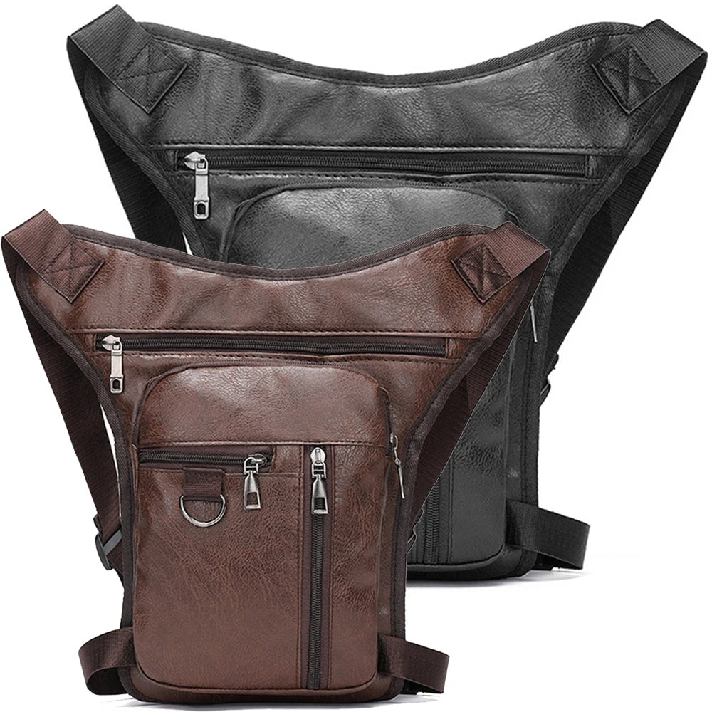 Vintage Pu Leather Drop Leg Bag Thigh Hip Bum Belt Leg Waist Bags Men Motorcycle Bag Belt Hip Bag 3 Color Motocross Leg Bag