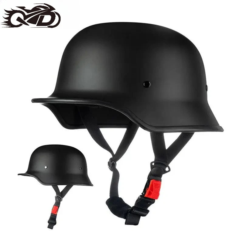 DOT Approved Motorcycle Helmet ABS Material Retro Moto Helmet Capacete De Moto Half Helmet Equipment German Tactical Vintage