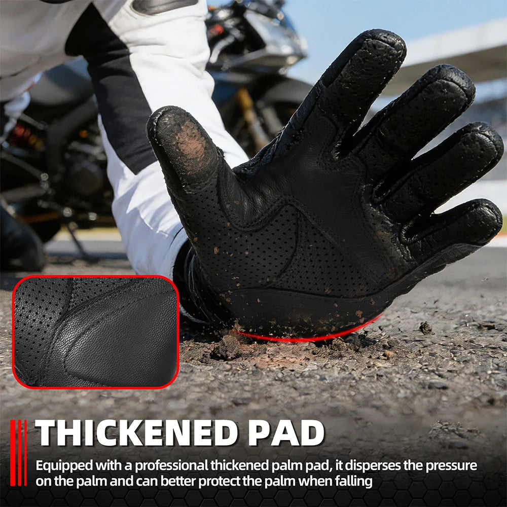 Outdoor Touch Screen Gloves Leather Sports Cycling Hiking Hunting Camping Motorcycle Tactical Riding Anti-skid Protective Gear