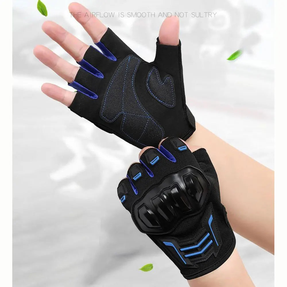 Breathable Motorcycle Gloves Summer Half Finger Guantes Moto Men Motorbike Riding Gloves Protective Gear ATV MTB Cycling Gloves
