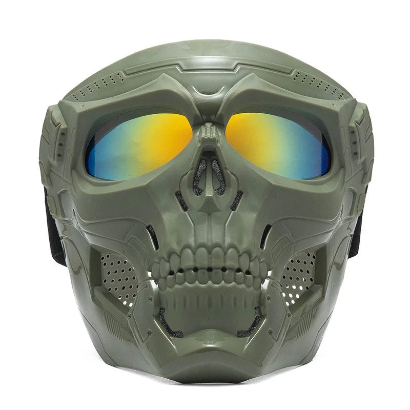 Motorcycle Skull Mask Wind Goggles Outdoor Sports Riding Glasses Motorcycle Windproof Tactical Mask Goggles Tactical Helmet