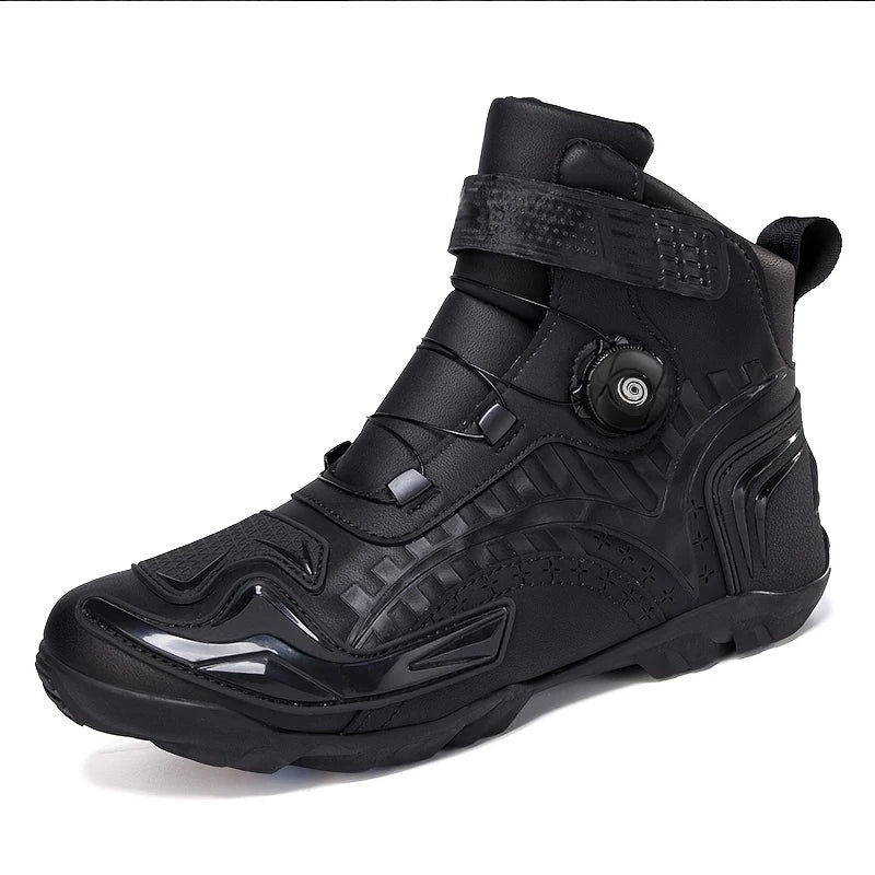 Motorcycle Shoes Microfiber Leather Motorcyclist Boot Rubber Sole Men's Biker Boot Anti-slip Enduro Shoes Moto Cross Motorboats