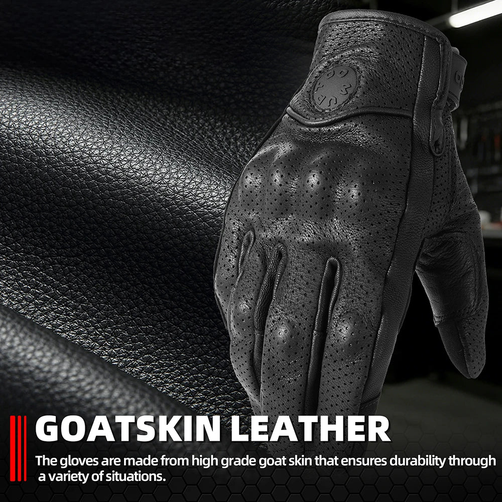 Outdoor Touch Screen Gloves Leather Sports Cycling Hiking Hunting Camping Motorcycle Tactical Riding Anti-skid Protective Gear