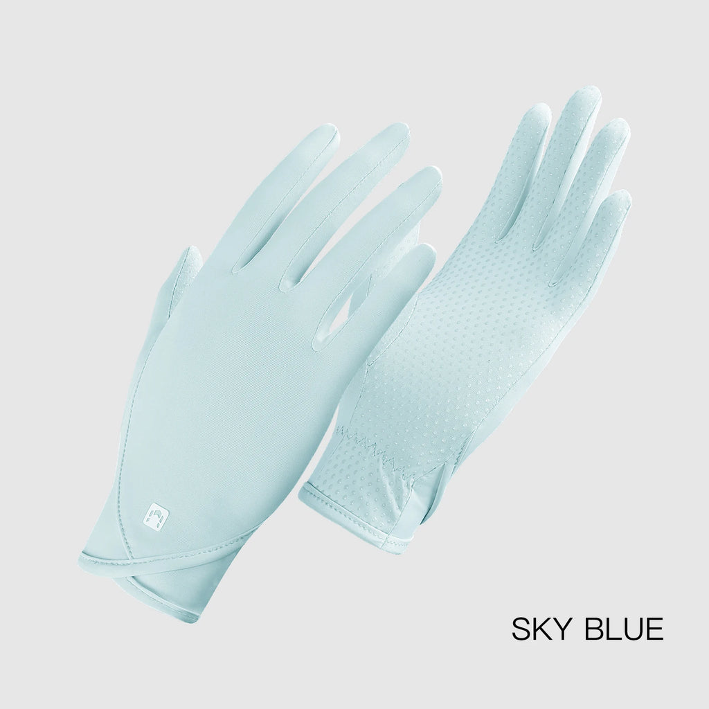 Sunscreen gloves Thin Ice Silk Women's for Women and Men Driving Electric Motorcycles Fishing UV Protection, Anti Slip,ventilate