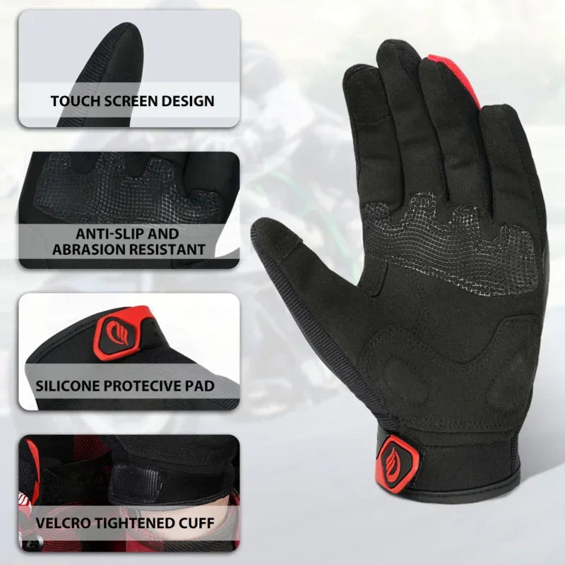 Men Women motorcycle gloves Moto touchscreen Dirtbike racing motorcyclist glove cycling riding bicycle motocross protector gear