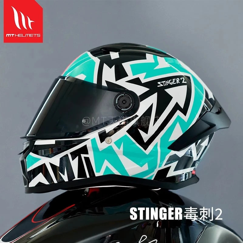 2025 MT Stinger 2 Motorcycle Helmet Full Face Dual Lens Helmet ECE DOT Certification Men Off-road Racing Casco Para Moto