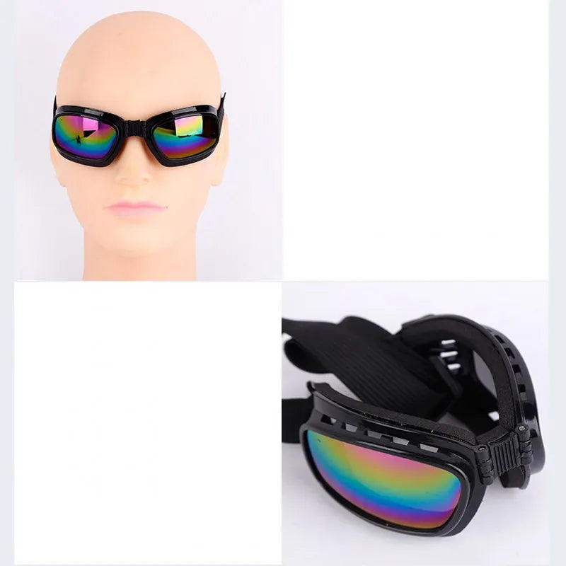 Foldable Riding Outdoor Goggles Motorcycle Glasses Anti Glare Anti-UV Sunglasses Windproof Protection Skiing Sports Goggles