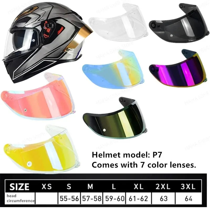 DOT Big Head Full Face Motorcycle Helmet Motocross Racing Helmets Moto Adult Motorbike Street Touring Riding For LVCOOL P7