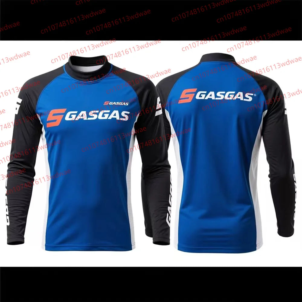 GASGAS Motocross Jersey Comfortable Men Long Sleeve Racing Shirt Motorcycle Gear Off-Road MX Apparel Quick-drying cycling suit