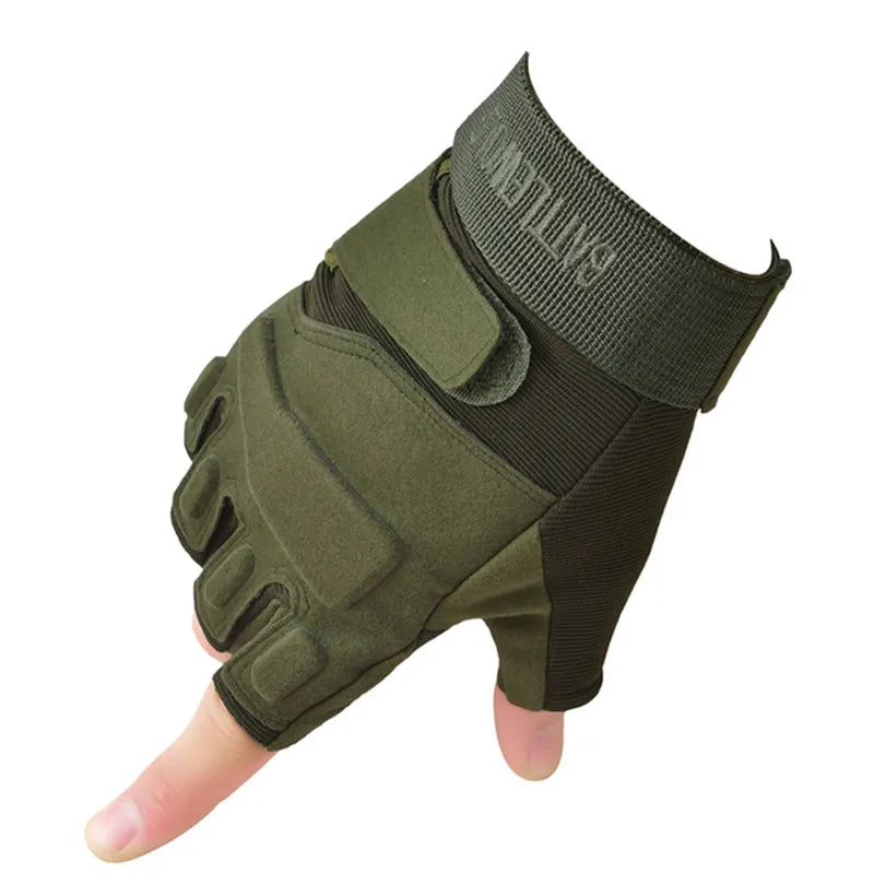 Newly Tactical Gloves Fingerless Gloves Fitness Outdoor Sport Motorcycle EVA Protective Cushion Half Finger Riding Gloves