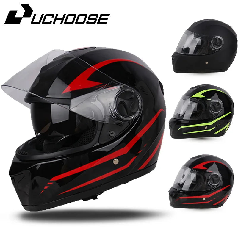Uchoose DOT Certification Safety Motorcycle Helmet Full Face helmet For Racing Motocross Motorbike Riding Moto Helmets