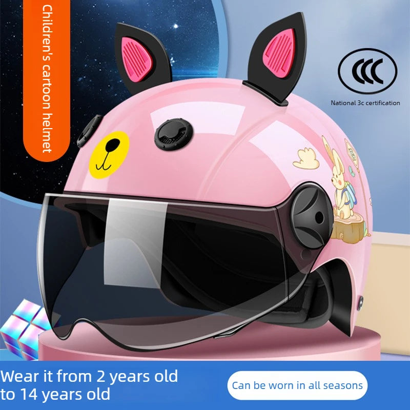 Kids Helmet for Electric Motorcycle Bike Children Safety Helmet for Boys Girls Toddler Summer Winter Half Helmet