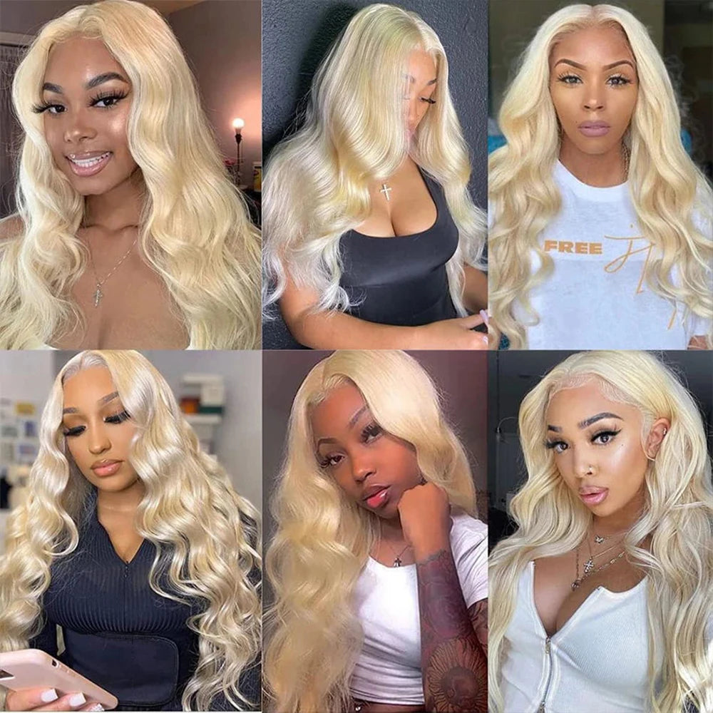 Blonde 613 Body Wave Human Hair Wigs 13x4 Hd Transparent 13x6 Lace Frontal Human Hair Wig Brazilian 220 Density Human Hair Wigs