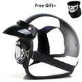 Mirror Silver Chrome Motorcycle  Open Face Men Women Casco Vintage Scooter Jet Retro Helmets Pare Moto  Para CE DOT