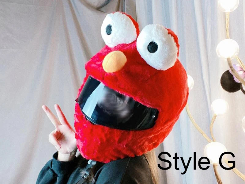Motorcycle Helmet Cover Accessories Christmas Plush Motocross Full Face Off Road Helmet Decoration Helm Unisex Cosplay Styling