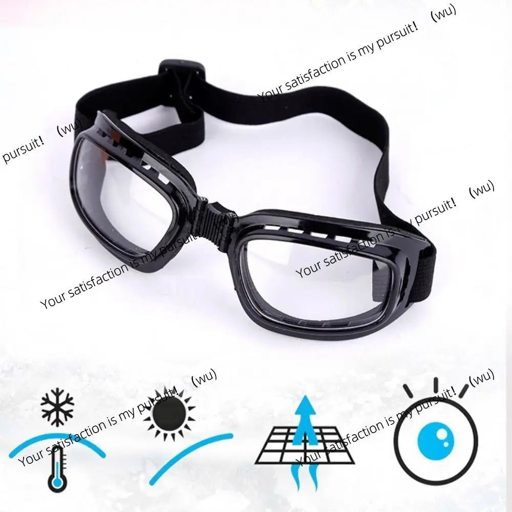 Sports Goggles Windproof Cycling Glasses Foldable Vintage Snowboard Goggles Multifunctional Adjustable Motorcycle Glasses Riding