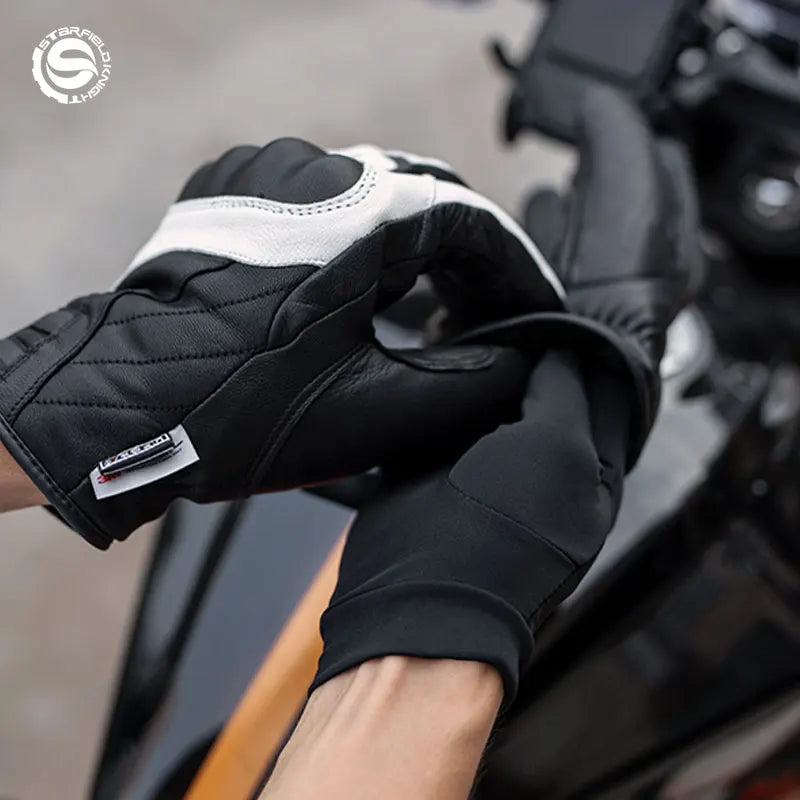 SFK Black Motorcycle Gloves Liner Summer Breathable Ice Silk Texture Sweat Absorption Quick Drying Riding Gears Accessories