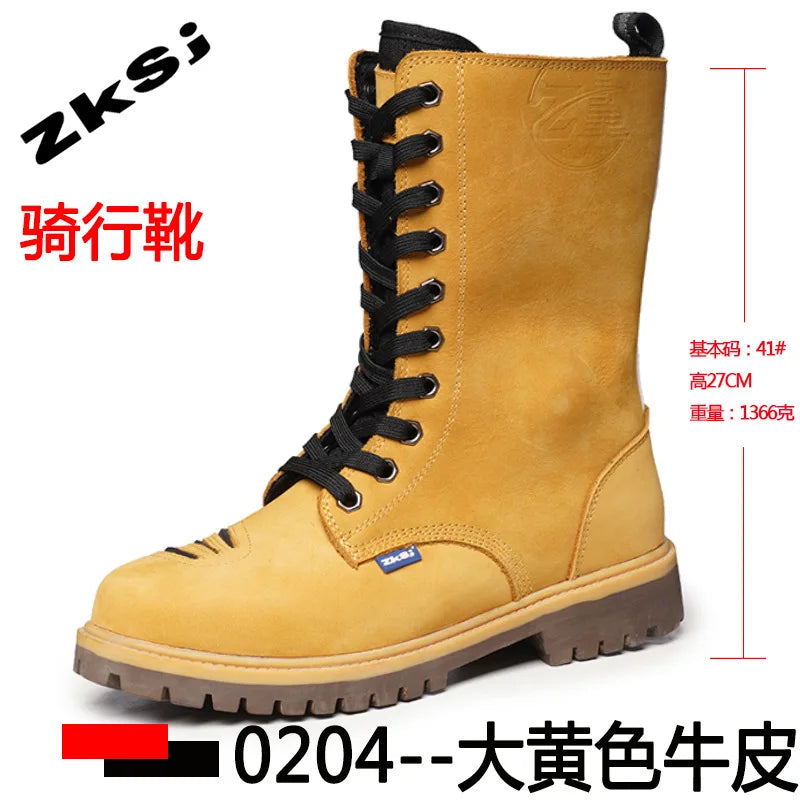 Motorcycle Riding Boots High Top Motorcycle Boots Breathable Anti Fall Knight Equipment Road Racing Boots Motocross Shoes 35-46