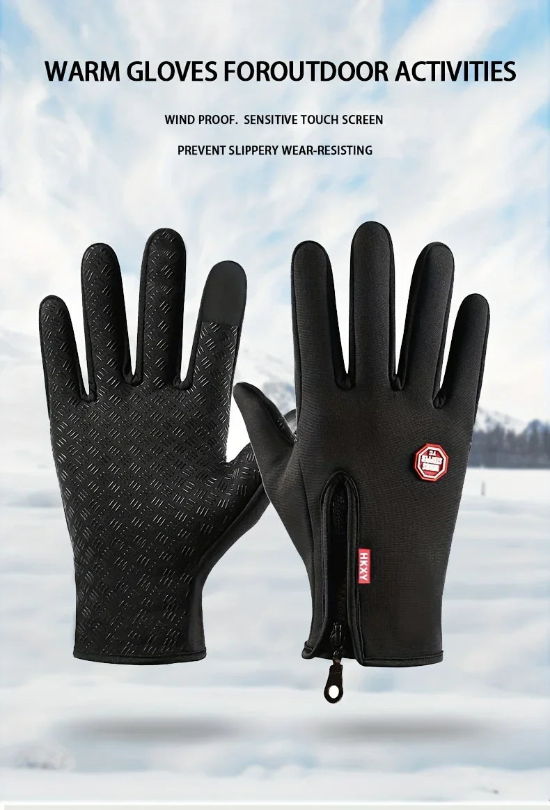 Winter Gloves For MenWomen Touchscreen Warm Outdoor Cycling Driving Motorcycle Fingerprint Cold Gloves Windproof Non Slip Gloves
