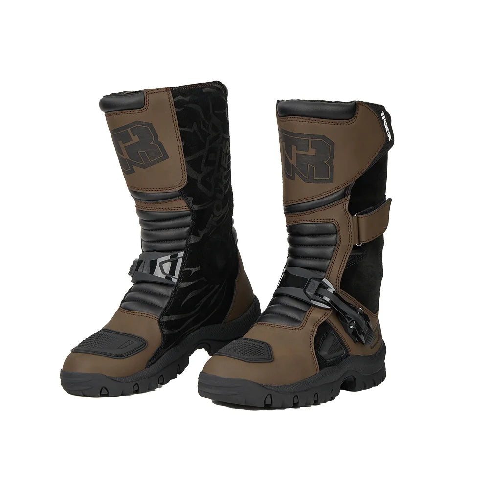 Professional Motorcycle Boots Men Motocross Off Road Racing Boots Wear Resistant Botas Moto Anti-slip Motorcyclist Shoes